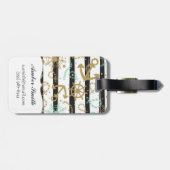 Seeanker-Muster Gepäckanhänger (Rückseite horizontal)