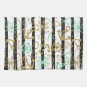 Seeanker-Muster Geschirrtuch (Horizontal)