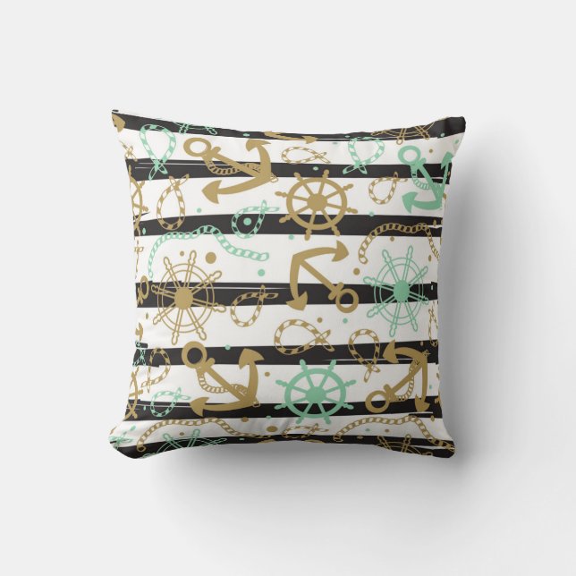 Seeanker-Muster Kissen (Vorderseite)