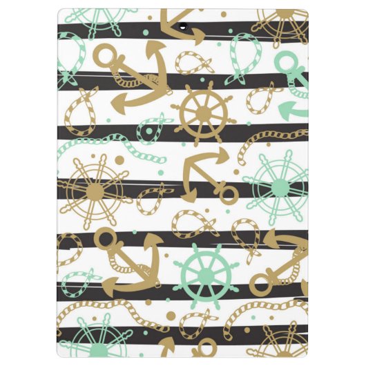 Seeanker-Muster Klemmbrett (Rückseite)