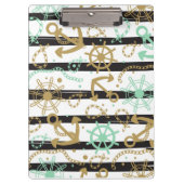 Seeanker-Muster Klemmbrett (Vorderseite)