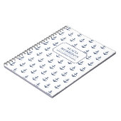 Seeanker-Muster-kundenspezifisches Weiß Notizblock (Linke Seite)