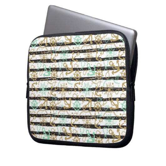 Seeanker-Muster Laptopschutzhülle (Vorderseite Links)