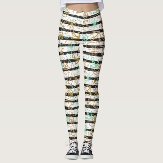 Seeanker-Muster Leggings (Vorderseite)