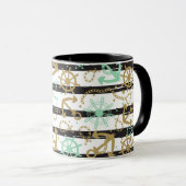 Seeanker-Muster Tasse (VorderseiteRechts)