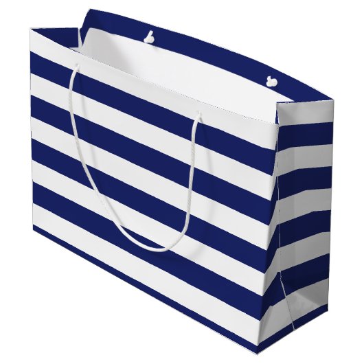 Seeanker-personalisierter Geburtstag Große Geschenktüte (Rückseite Schrägansicht)