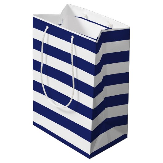 Seeanker-personalisierter Geburtstag Mittlere Geschenktüte (Rückseite Schrägansicht)