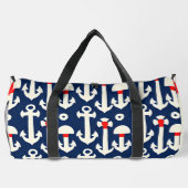 Seeanker rotes Reisboot Duffle Bag (Rückseite)