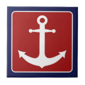 Seeanker - rotes weißes und blau fliese (Vorderseite)