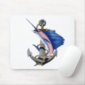 Seeanker-Segelfisch-Fischen Mousepad (Mit Mouse)