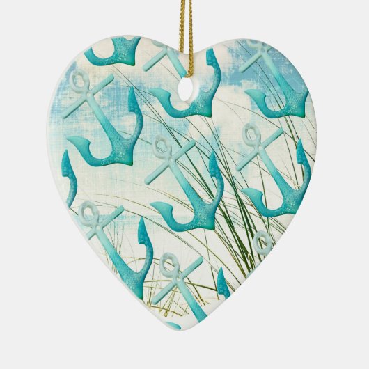 Seeanker-Strand-Ozean-Küsten-Küstenthema Keramikornament (Rechts)