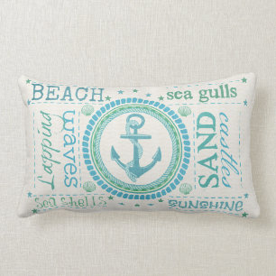 Seeanker-Typografie-Strandlumbar-Kissen Lendenkissen