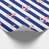 Seeanker u. Streifen Geschenkpapier (Ecke)