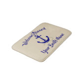 Seeanker- und Gewohnheitsbootsname Badematte (Schrägansicht)