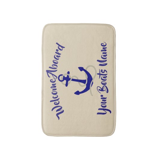 Seeanker- und Gewohnheitsbootsname Badematte (Vorderseite Vertikal)