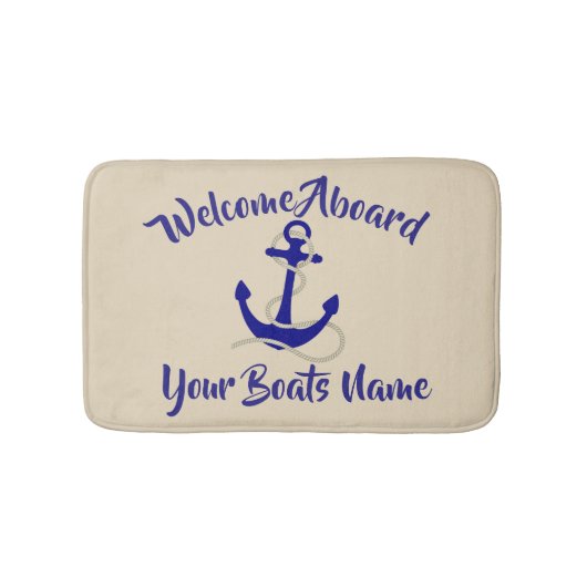 Seeanker- und Gewohnheitsbootsname Badematte (Vorderseite)