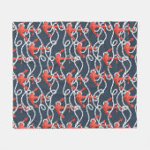 Seeanker und Seil-Muster Fleecedecke (Vorderseite (Horizontal))