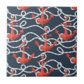 Seeanker und Seil-Muster Fliese (Vorderseite)