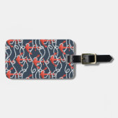 Seeanker und Seil-Muster Gepäckanhänger (Vorderseite horizontal)