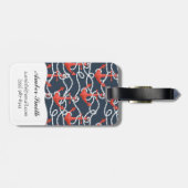 Seeanker und Seil-Muster Gepäckanhänger (Rückseite horizontal)