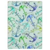 Seeanker und Seil-Muster Klemmbrett (Rückseite)