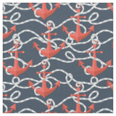 Seeanker und Seil-Muster Stoff (Nahaufnahme)