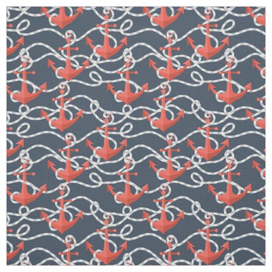 Seeanker und Seil-Muster Stoff (Muster)