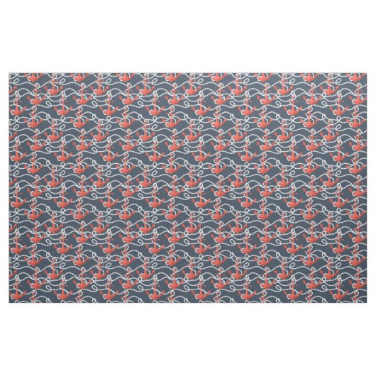 Seeanker und Seil-Muster Stoff (Fat Quarter (45,7 x 55,9 cm))