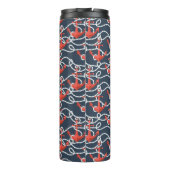 Seeanker und Seil-Muster Thermosbecher (Rückseite)