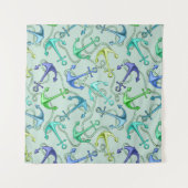 Seeanker und Seil-Muster Wandteppich (Vorderseite)