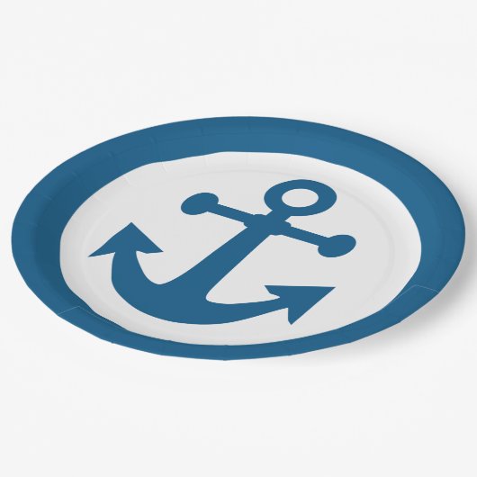 Seeankerpapier-Teller Pappteller (Schrägansicht)