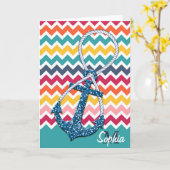 Seeankerunendlichkeit des schönen Imitat-Glitters Karte (Gelbe Blume)