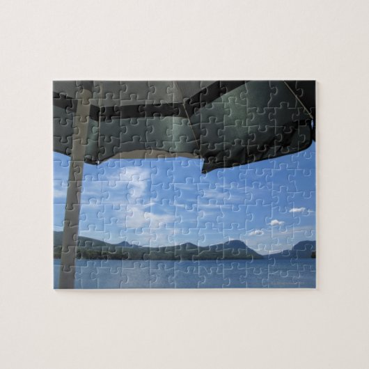 Seeansicht unter Regenschirm Puzzle (Horizontal)