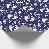 SeeBabyblaumuster Geschenkpapier (Ecke)