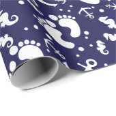 SeeBabyblaumuster Geschenkpapier (Rolleneckpunkt)