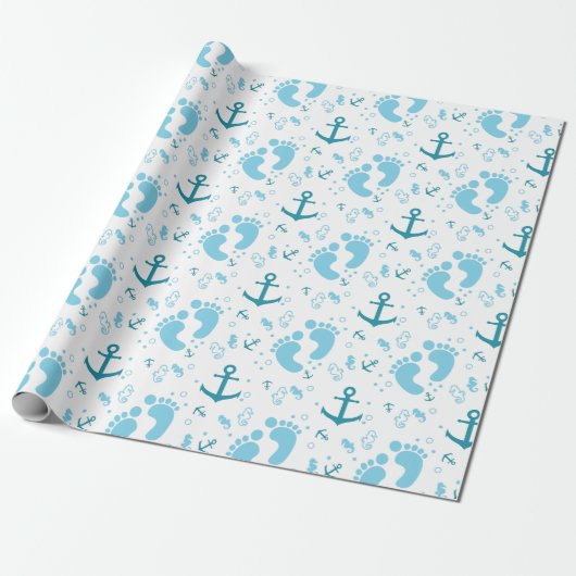 SeeBabyblaumuster Geschenkpapier (Ungerollt)
