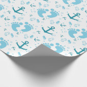 SeeBabyblaumuster Geschenkpapier (Ecke)
