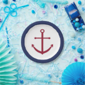 SeeBabyparty-roter Anker-Pappteller Pappteller (Party)