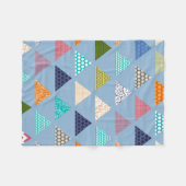 Seebad-Dreieck blau Fleecedecke (Vorderseite (Horizontal))