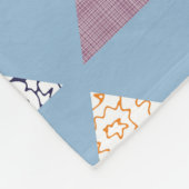 Seebad-Dreieck blau Fleecedecke (Ecke)