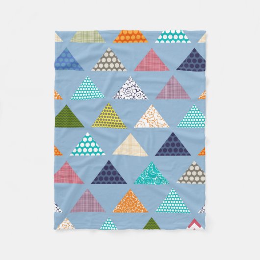 Seebad-Dreieck blau Fleecedecke (Vorderseite)