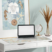 Seebad Meeresschildkröten Seepferd Muschel Navy Schreibtischunterlage