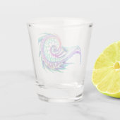 Seebad-Sketch in Neon Schnapsglas (Rückseite)