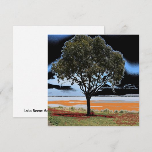 Seebad Solo Tree Flachkarte (Vorne/Hinten)