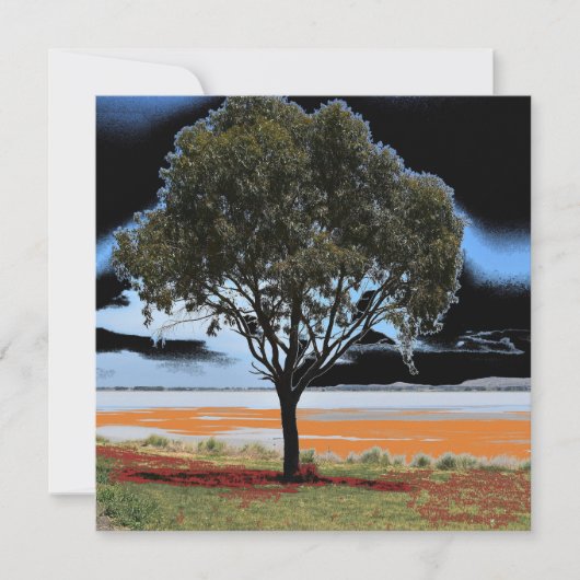 Seebad Solo Tree Flachkarte (Vorderseite)