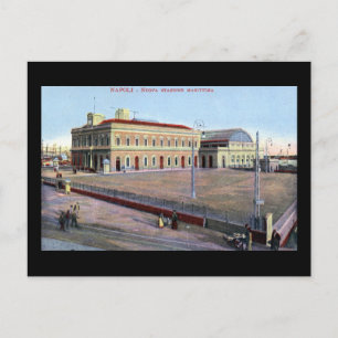 Seebahnhof, Napoli Italien 1910 Vintag Postkarte