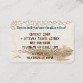 Seebarsch in Sonnenbrille Visitenkarte (Rückseite)