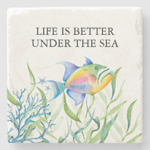 Seebarsch Steinuntersetzer