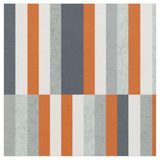Seebauweise, Streifen Orange, blau Stoff (Nahaufnahme)