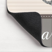 Seebeige und Brown-Anker-individueller Name Mousepad (Ecke)